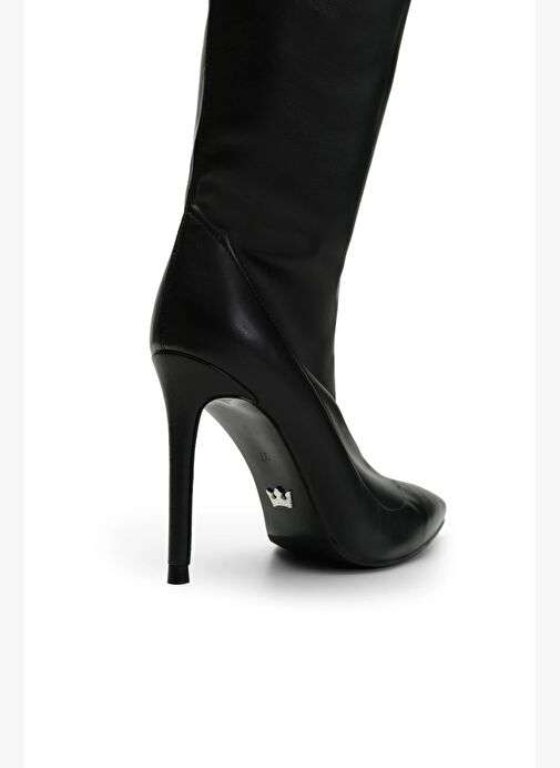 Catwalk Deri 10 Cm Topuklu Çizme - Görsel 5