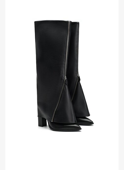 Chapman Deri 10 Cm Topuklu Çizme - Görsel 3