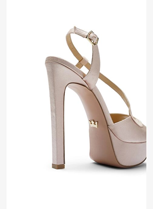 Jabotter Jabotter Pudra Eleanor Saten 14 Cm Platform Topuklu Ayakkabı Boyner'de! Pudra - 5. görsel