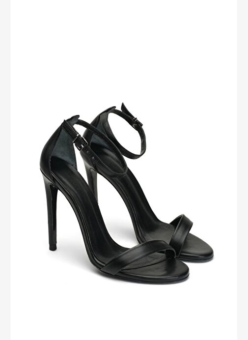 Elegant Mini Deri 10 Cm Topuklu Ayakkabı - Görsel 3