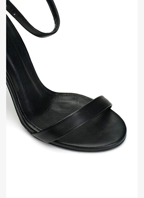 Elegant Mini Deri 10 Cm Topuklu Ayakkabı - Görsel 5