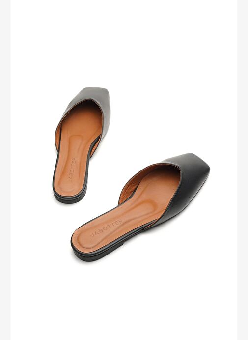 Fleur Deri 2 Cm Düz Terlik - Görsel 4