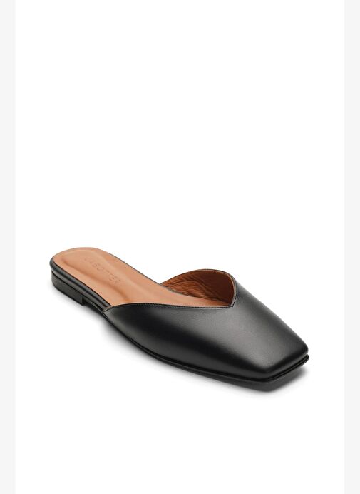 Fleur Deri 2 Cm Düz Terlik - Görsel 5