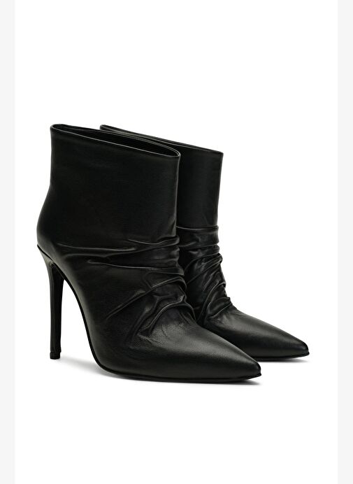 Freya Deri 10 Cm Topuklu Bot - Görsel 3