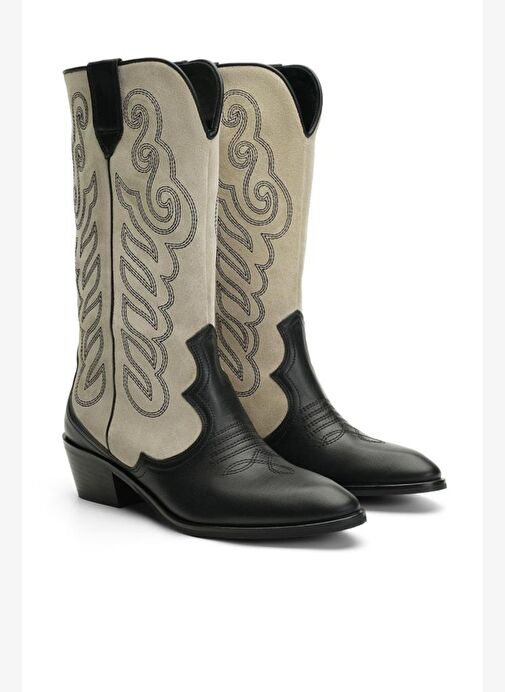 Gıllıan Deri 4 Cm Kovboy Bot - Görsel 3