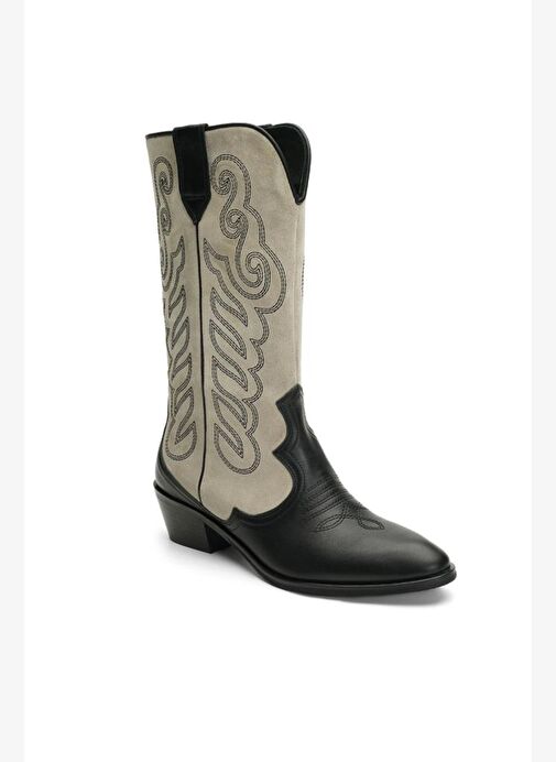 Gıllıan Deri 4 Cm Kovboy Bot - Görsel 4