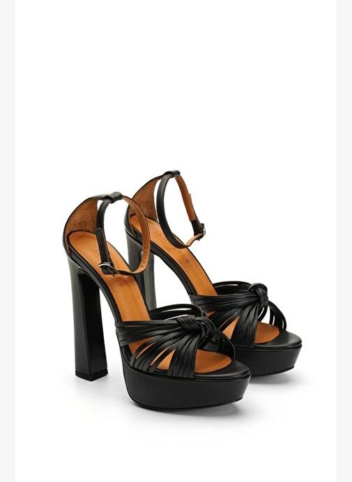 Gwen Deri 14 Cm Platform Topuklu Ayakkabı - Görsel 3