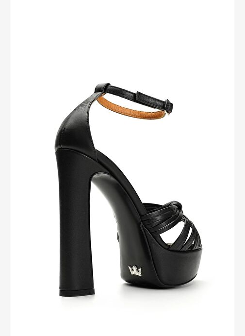 Gwen Deri 14 Cm Platform Topuklu Ayakkabı - Görsel 4