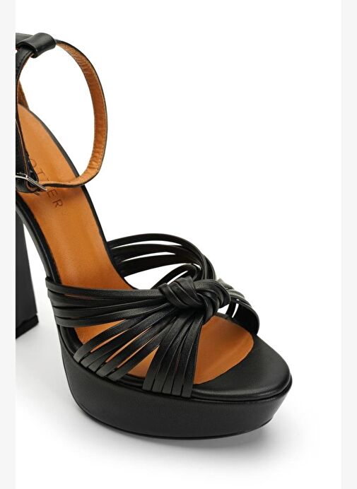 Gwen Deri 14 Cm Platform Topuklu Ayakkabı - Görsel 5