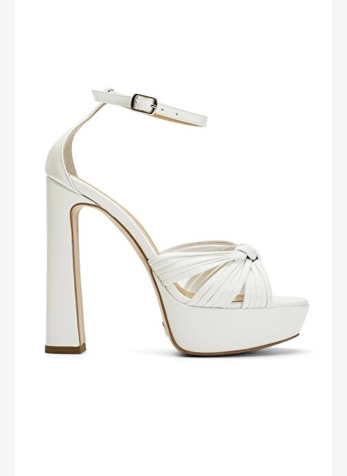 Gwen Deri 14 Cm Platform Topuklu Ayakkabı - Görsel 2