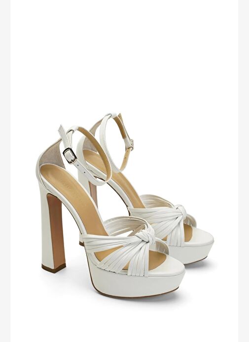 Gwen Deri 14 Cm Platform Topuklu Ayakkabı - Görsel 3