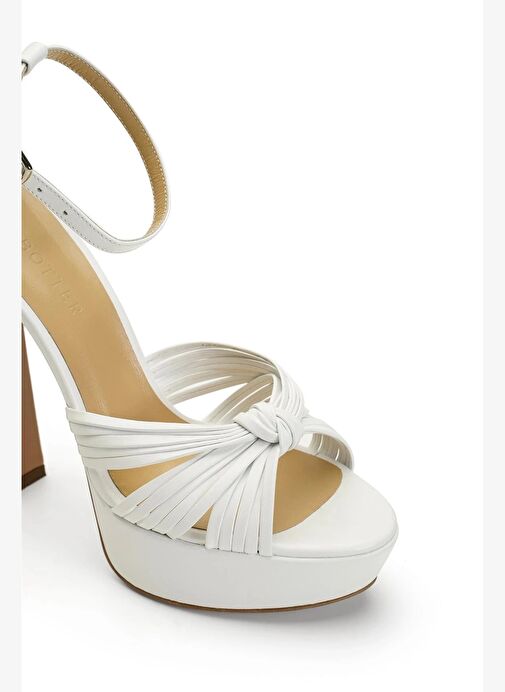 Gwen Deri 14 Cm Platform Topuklu Ayakkabı - Görsel 4