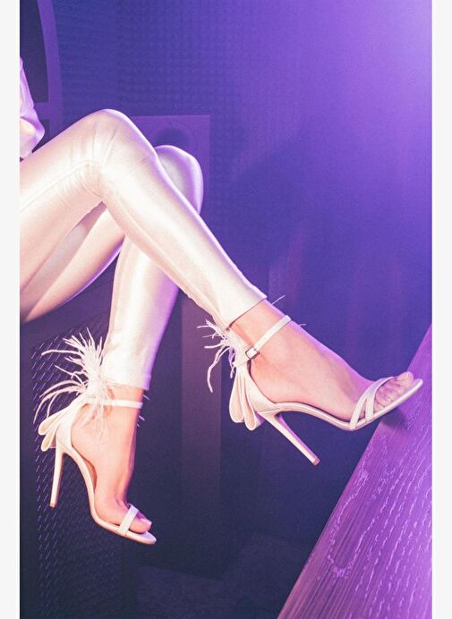 Janina Saten 10 Cm Topuklu Ayakkabı - Görsel 6