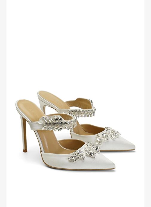 Kaıtly Saten 10 Cm Topuklu Terlik - Görsel 3