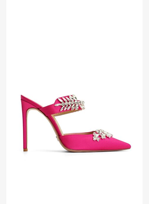 Kaıtly Saten 10 Cm Topuklu Terlik - Görsel 2