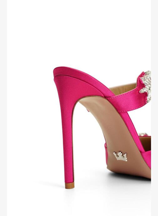 Kaıtly Saten 10 Cm Topuklu Terlik - Görsel 4