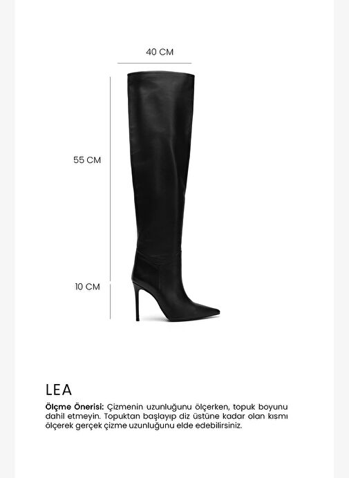 Lea Deri 10 Cm Topuklu Çizme - Görsel 6