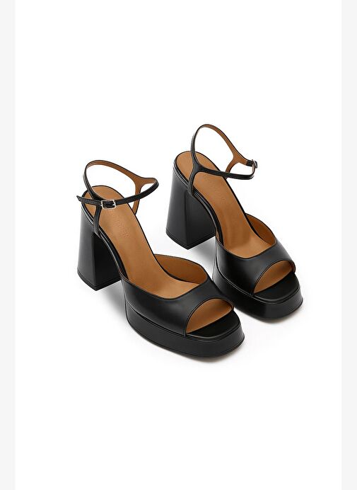 Lısbon Deri 10 Cm Platform Topuklu Ayakkabı - Görsel 4