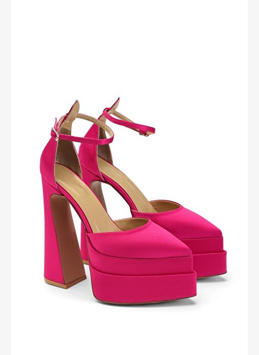 Lızzy Saten 16 Cm Platform Topuklu Ayakkabı - Görsel 3