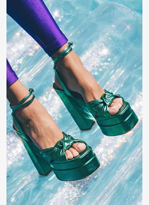 Lorena Deri 14 Cm Platform Topuklu Ayakkabı - Görsel 6