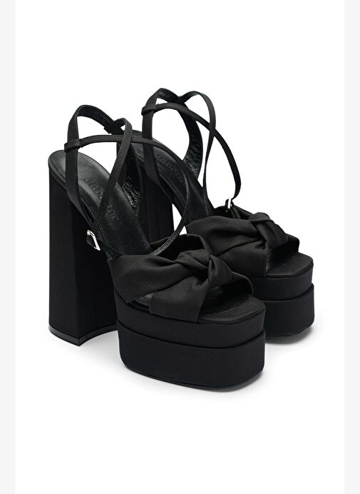 Lorena Saten 14 Cm Platform Topuklu Ayakkabı - Görsel 3