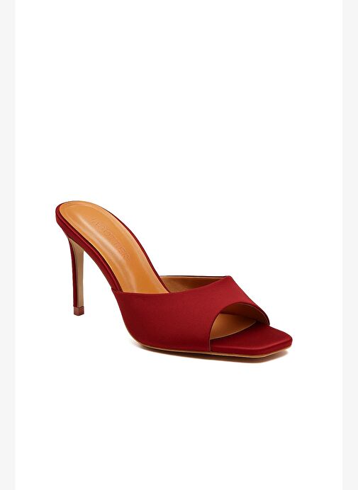 Malvina Saten 8 Cm Topuklu Terlik - Görsel 3