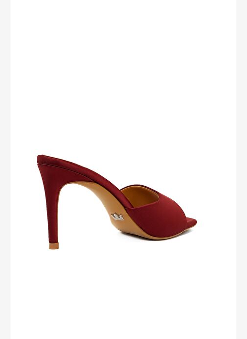 Malvina Saten 8 Cm Topuklu Terlik - Görsel 4