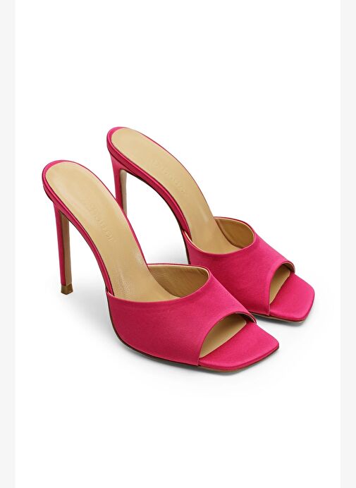 Malvina Saten 10 Cm Topuklu Terlik - Görsel 7