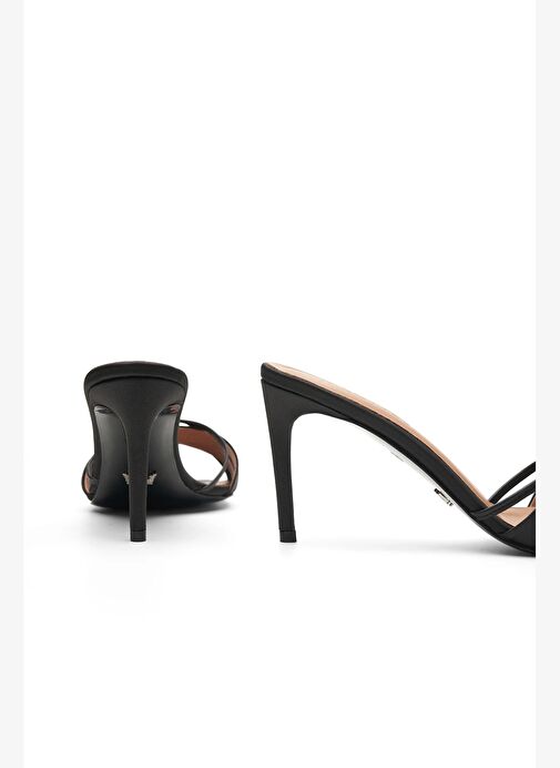 Merly Saten 8 Cm Topuklu Terlik - Görsel 5