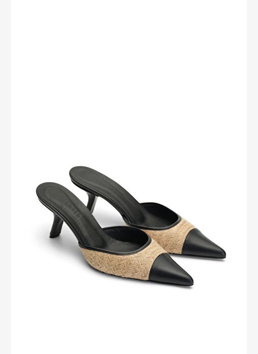 Mıchonne Deri 6 Cm Topuklu Terlik - Görsel 3