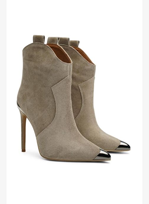 Newras Süet 10 Cm Topuklu Bot - Görsel 3