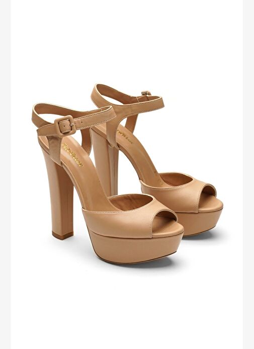 Nıfty Deri 14 Cm Platform Topuklu Ayakkabı - Görsel 3