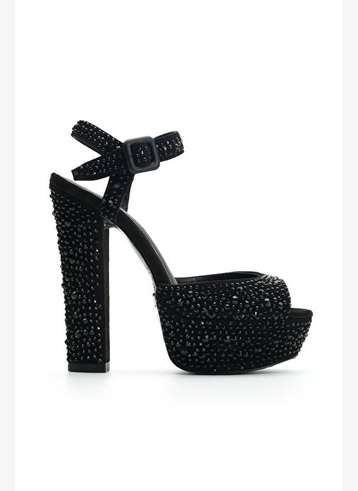 Nıfty Taşlı Süet 14 Cm Platform Topuklu Ayakkabı - Görsel 2