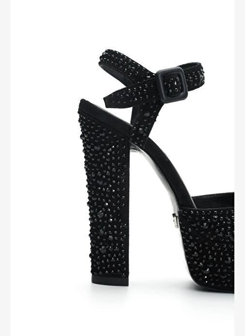 Nıfty Taşlı Süet 14 Cm Platform Topuklu Ayakkabı - Görsel 5