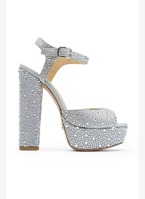 Nıfty Taşlı Süet 14 Cm Platform Topuklu Ayakkabı - Görsel 2