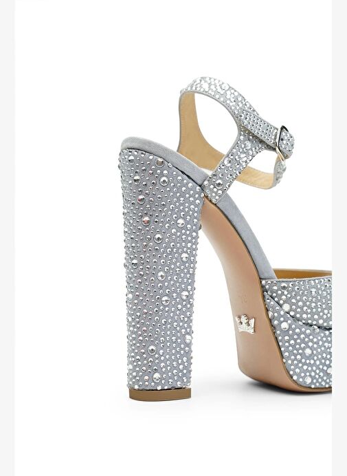 Nıfty Taşlı Süet 14 Cm Platform Topuklu Ayakkabı - Görsel 5