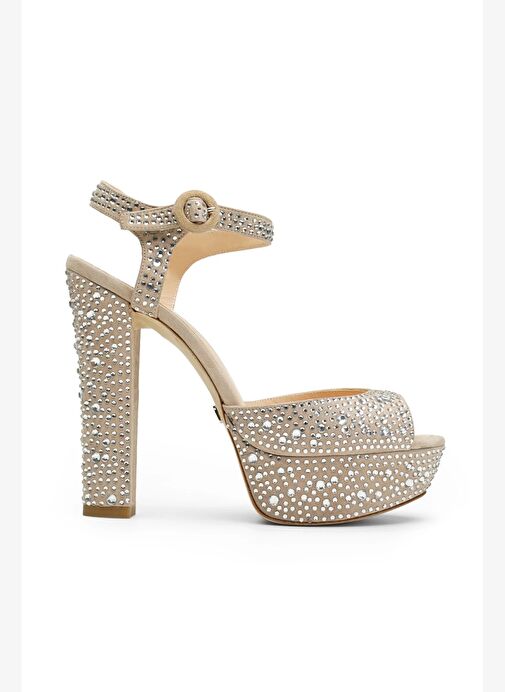 Nıfty Taşlı Süet 14 Cm Platform Topuklu Ayakkabı - Görsel 2