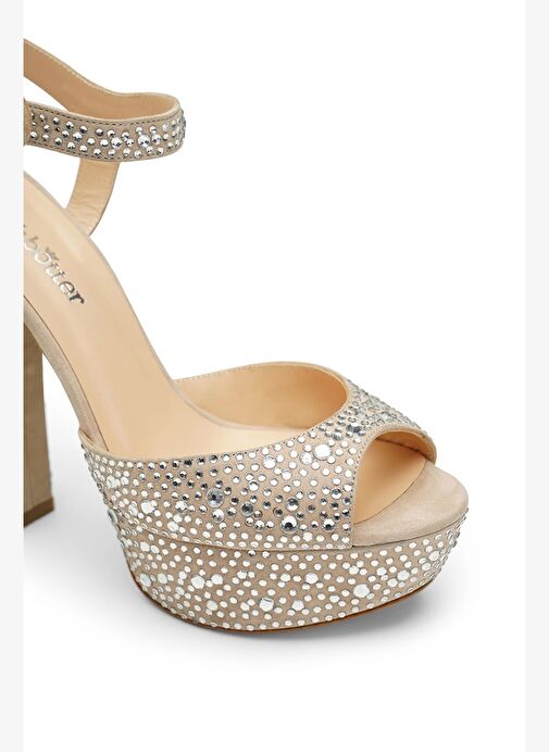 Nıfty Taşlı Süet 14 Cm Platform Topuklu Ayakkabı - Görsel 4