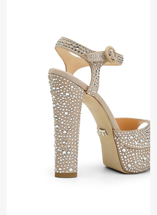 Nıfty Taşlı Süet 14 Cm Platform Topuklu Ayakkabı - Görsel 5