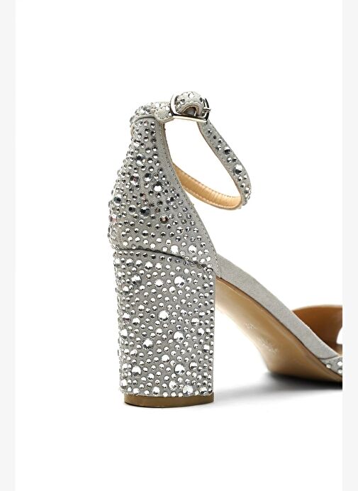 Nicy Taslı Süet 8 Cm Topuklu Ayakkabı - Görsel 5