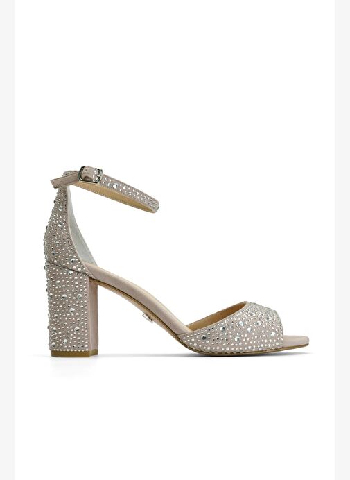 Nicy Taslı Süet 8 Cm Topuklu Ayakkabı - Görsel 2