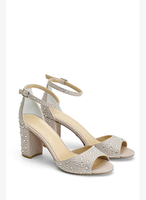 Nicy Taslı Süet 8 Cm Topuklu Ayakkabı - Görsel 3