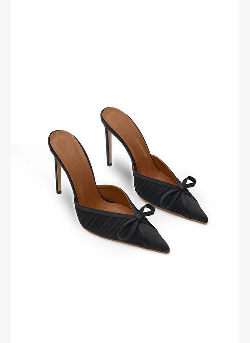 Prag Saten 10 Cm Topuklu Terlik - Görsel 3