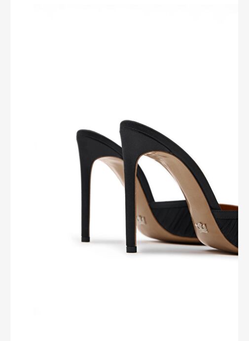 Prag Saten 10 Cm Topuklu Terlik - Görsel 5