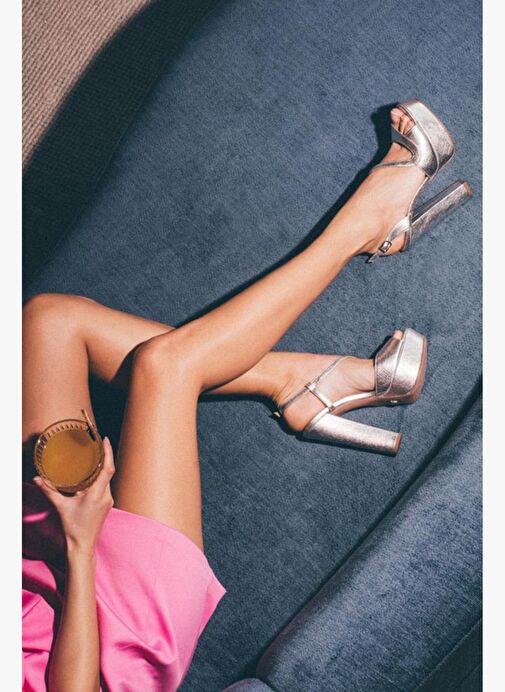 Sheila Deri 14 Cm Platform Topuklu Ayakkabı - Görsel 6