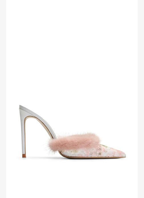 Vıoletta Saten 10 Cm Topuklu Terlik - Görsel 2