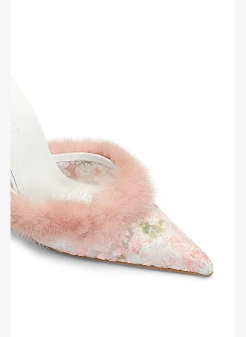 Vıoletta Saten 10 Cm Topuklu Terlik - Görsel 4