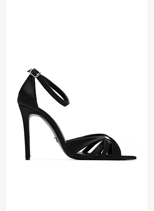 Violine Saten 10 Cm Topuklu Ayakkabı - Görsel 2