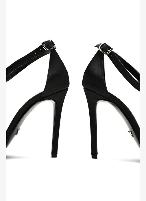 Violine Saten 10 Cm Topuklu Ayakkabı - Görsel 4