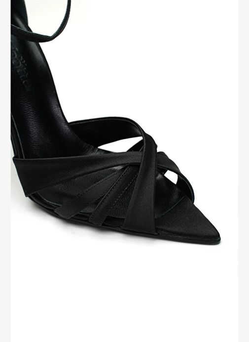 Violine Saten 10 Cm Topuklu Ayakkabı - Görsel 5